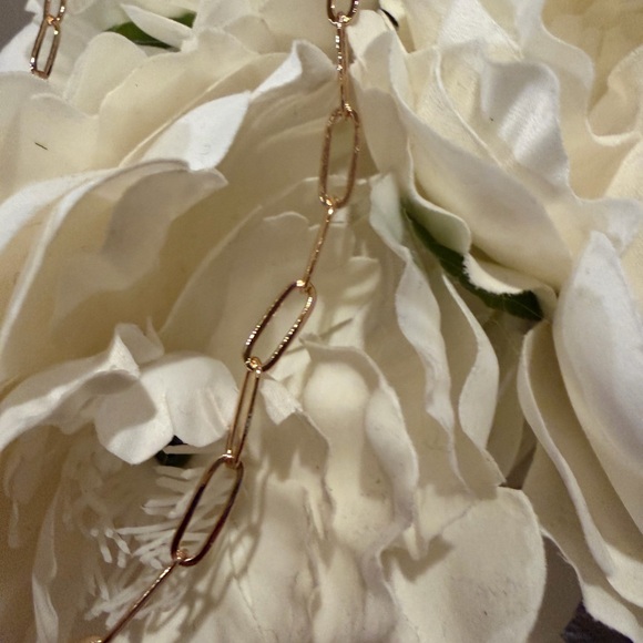 RACHEL GLAUBER 14K Gold Plated Paperclip Link Chain Necklace NEW - Picture 4 of 7